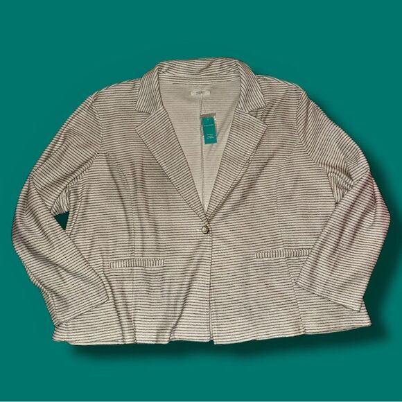Maurice’s Blazer Jacket NWT Cream Textured – Size 3X - Picture 2 of 16